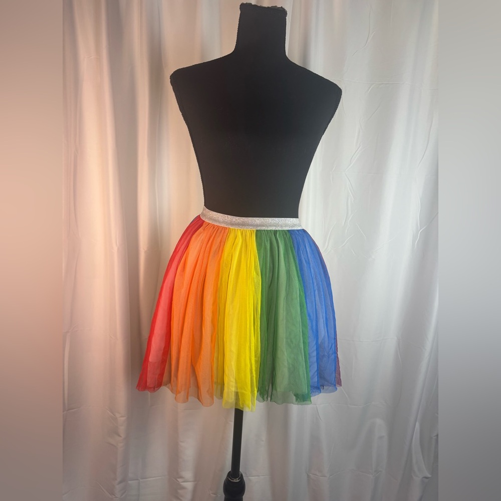 Rainbow Tulle Skirt for Kids one size fits most NWT